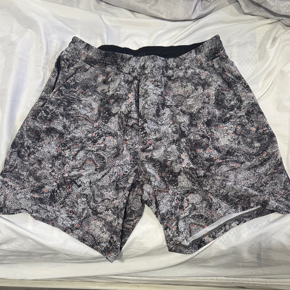 lululemon athletica Black and Gray Athletic Shorts